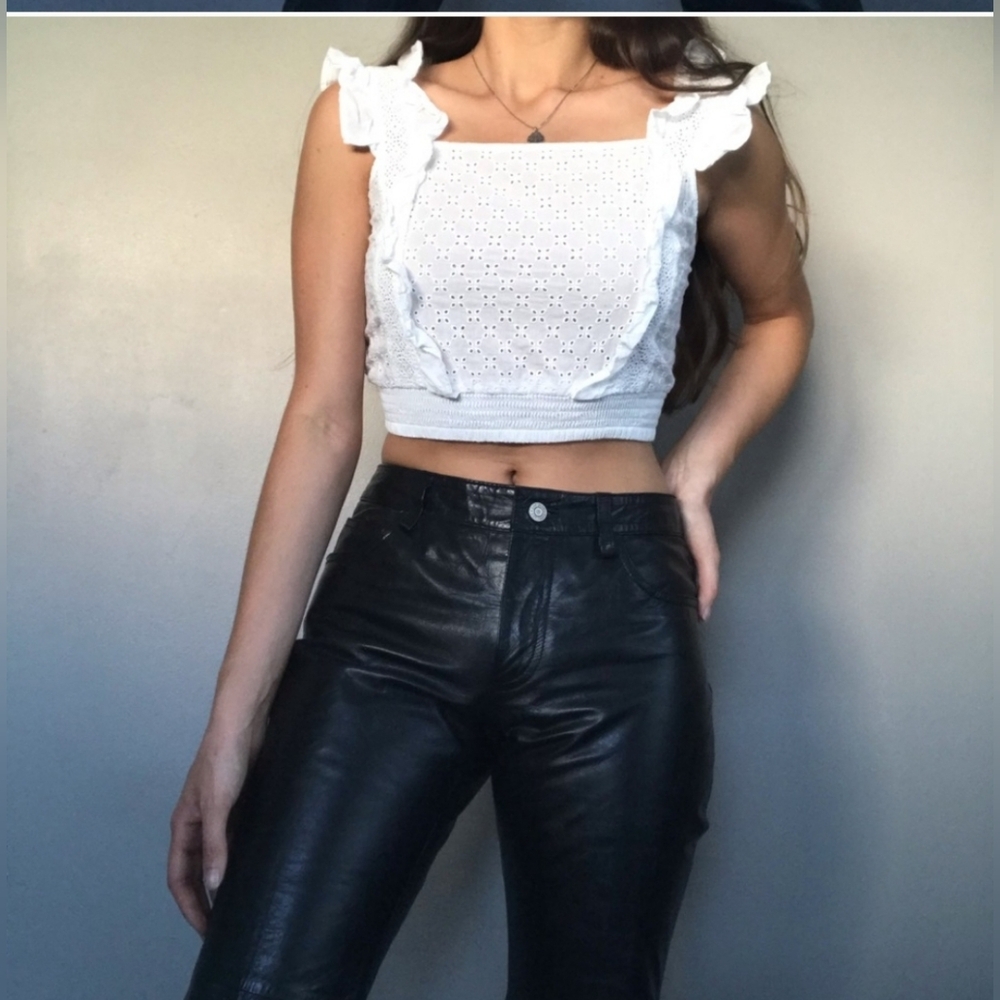 Gap Vintage 100% Genuine Leather Boot Fit Bootcut Pants Size 4